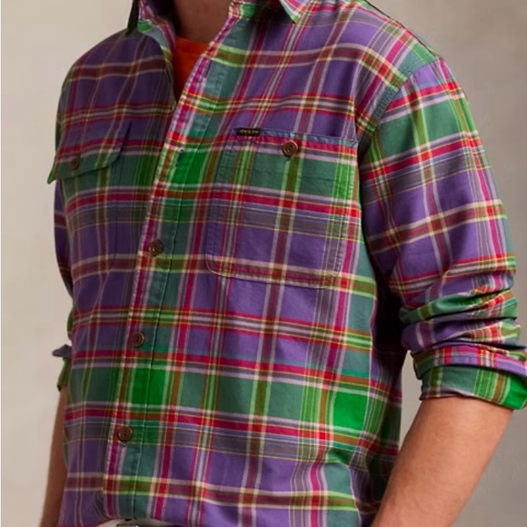 Polo Ralph Lauren Classic Fit Plaid Oxford Workshirt - Picture 4 of 14